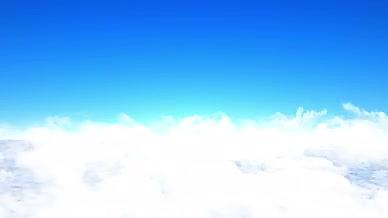 云海蓝天上空高空大气层背景视频PR模板视频的预览图